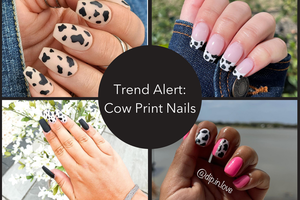 Glossy Brown Cow Print : Best press on nails in India – The NailzStation